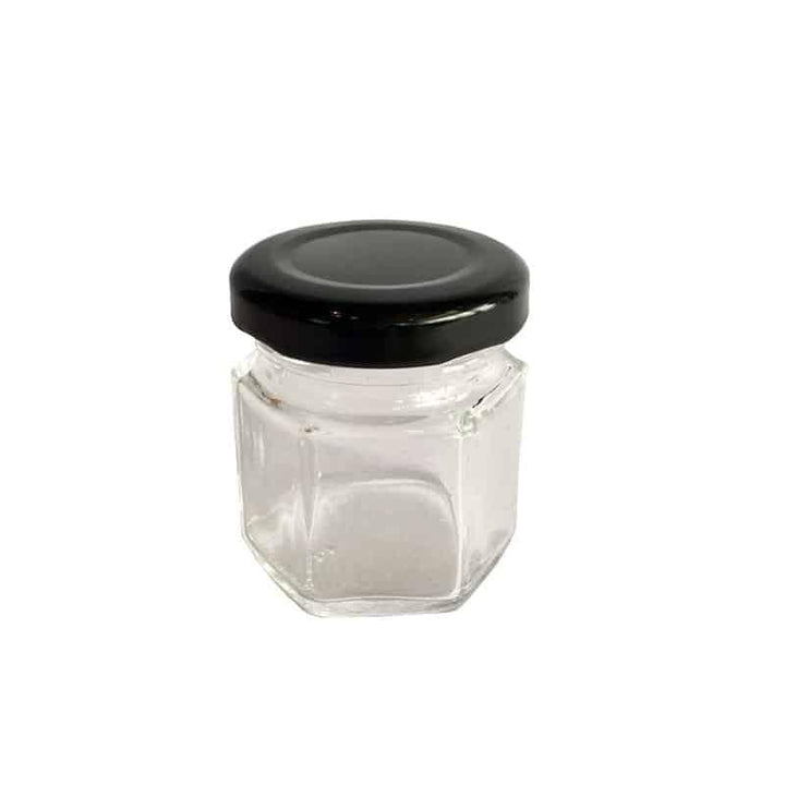 Hexagon Mini Glass Jar 24 pcs Set - Trendha