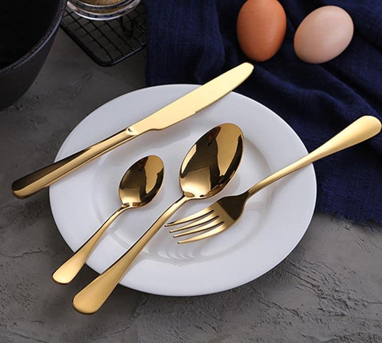 Luxury Golden Stainless Steel Cutlery Set - Trendha
