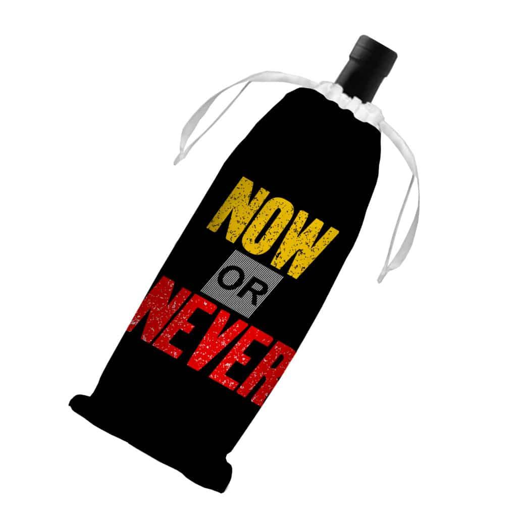 Now Or Never Wine Tote Bag - Cool Wine Tote Bag - Trendy Wine Tote Bag - Trendha