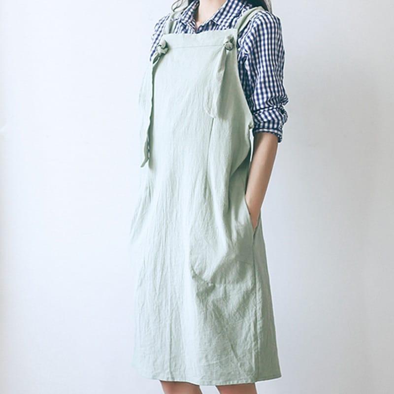 Pastel Knot Style Cotton Apron for Barista - Trendha