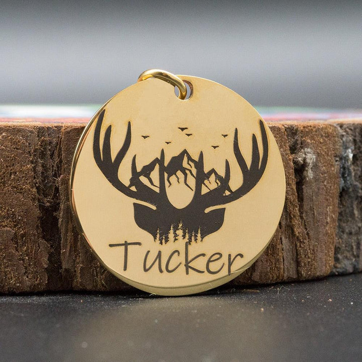 Personalized Engraved Round Dog ID Tag - Trendha