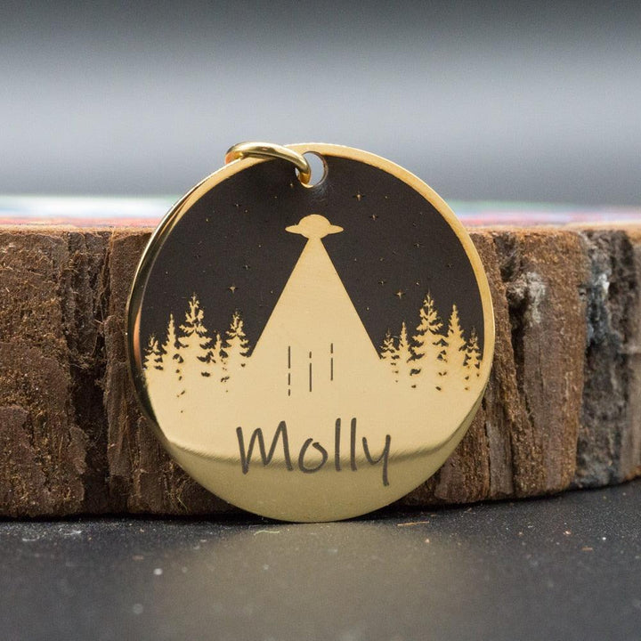 Personalized Engraved Round Dog ID Tag - Trendha