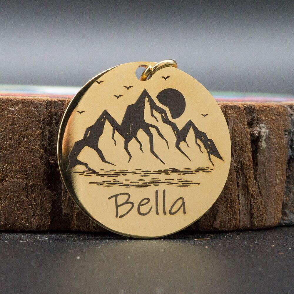 Personalized Engraved Round Dog ID Tag - Trendha
