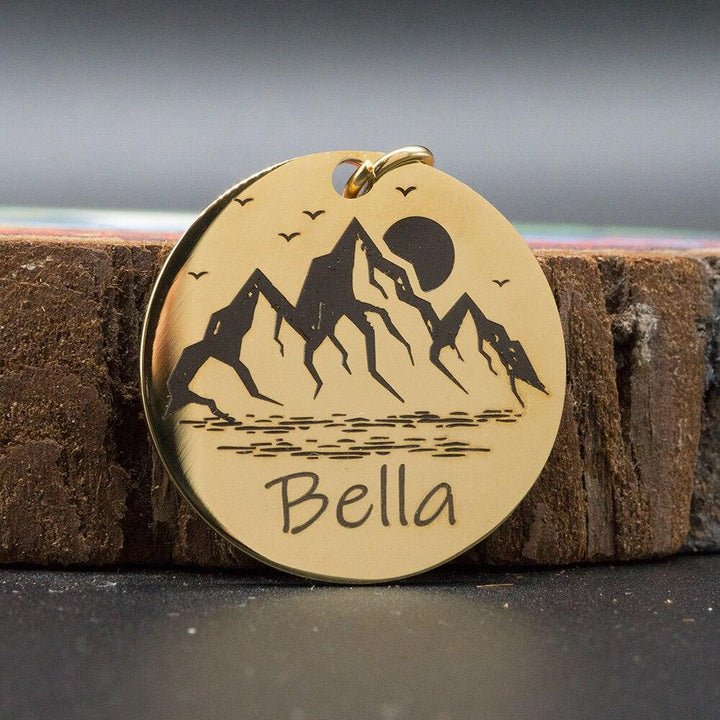 Personalized Engraved Round Dog ID Tag - Trendha
