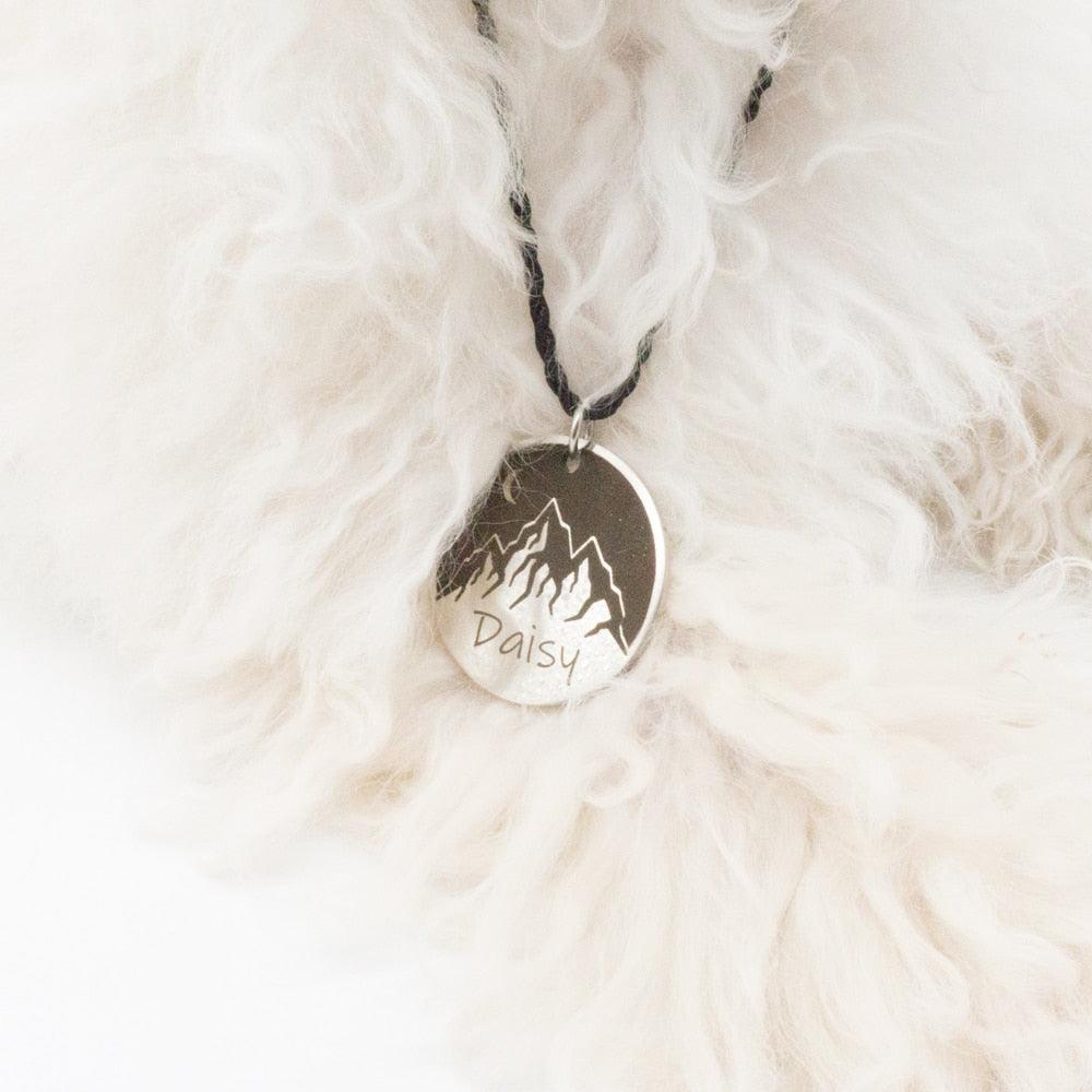 Personalized Engraved Round Dog ID Tag - Trendha