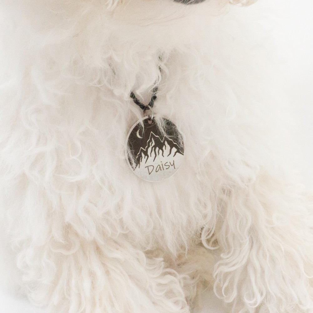 Personalized Engraved Round Dog ID Tag - Trendha