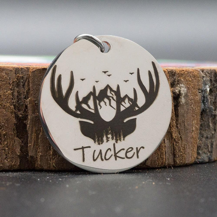 Personalized Engraved Round Dog ID Tag - Trendha