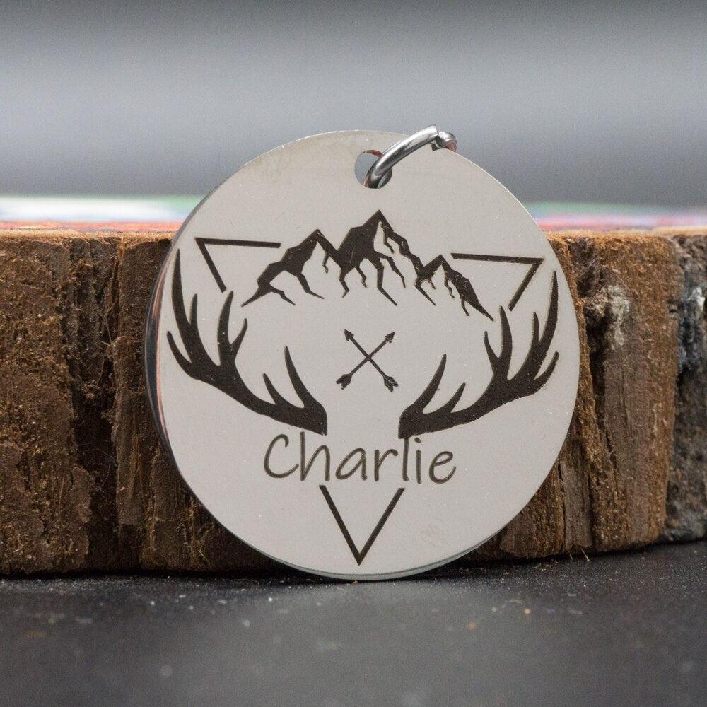 Personalized Engraved Round Dog ID Tag - Trendha