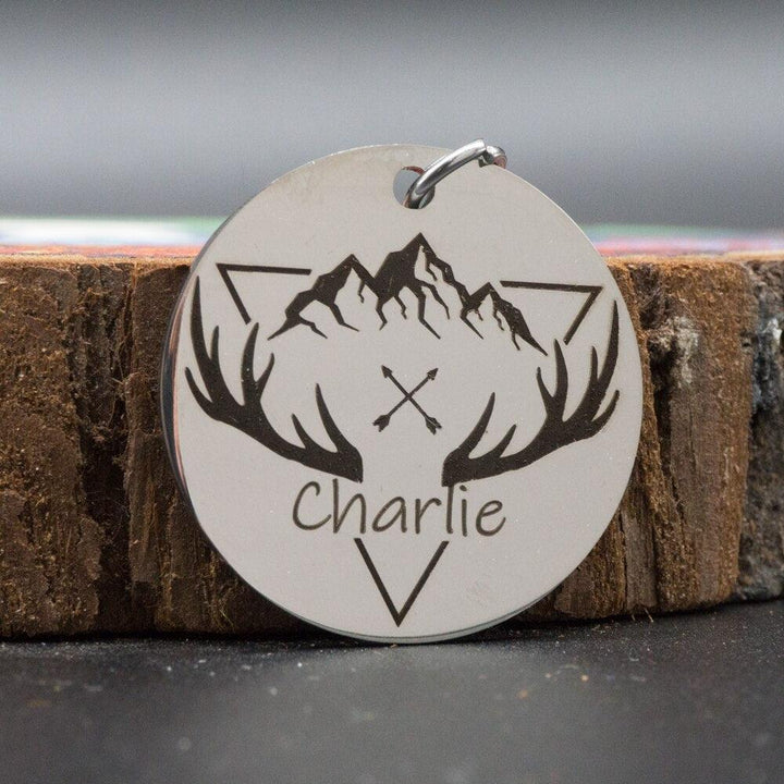 Personalized Engraved Round Dog ID Tag - Trendha