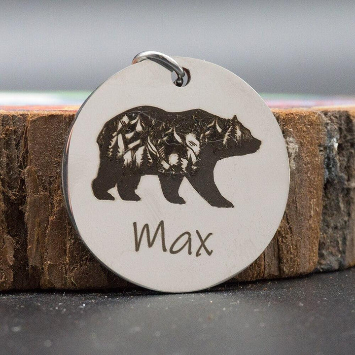 Personalized Engraved Round Dog ID Tag - Trendha