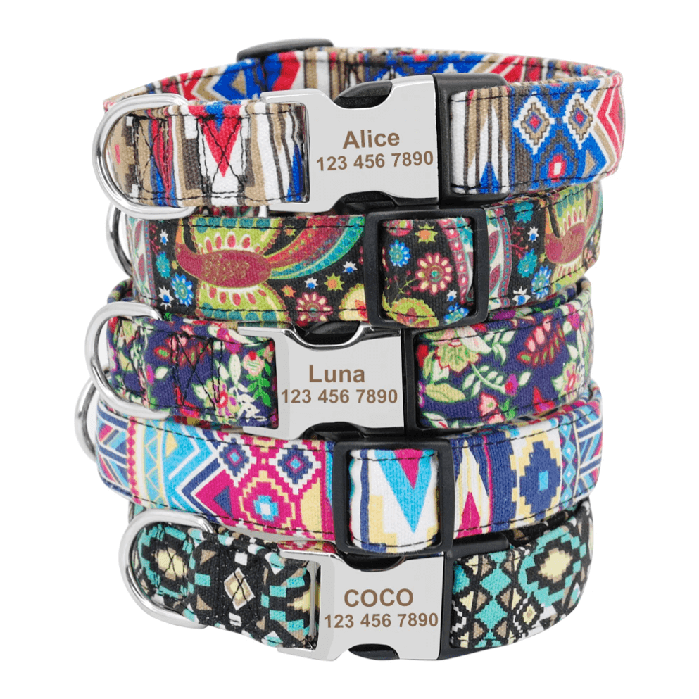 Personalized Nylon Tag Collar - Trendha