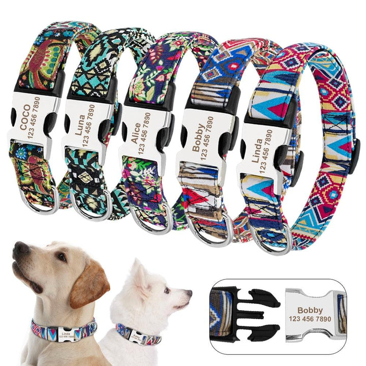 Personalized Nylon Tag Collar - Trendha