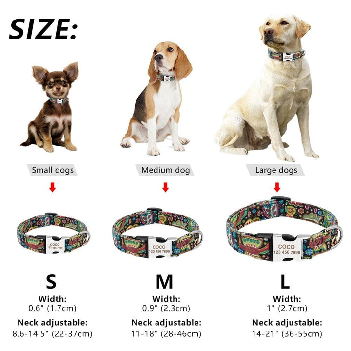 Personalized Nylon Tag Collar - Trendha