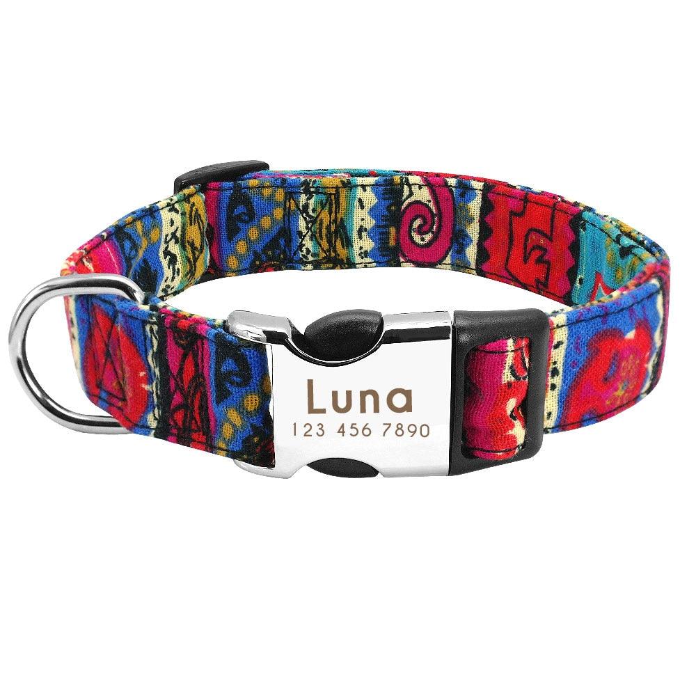 Personalized Nylon Tag Collar - Trendha