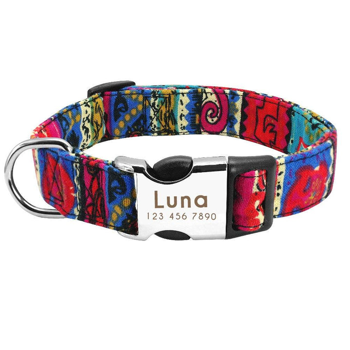Personalized Nylon Tag Collar - Trendha