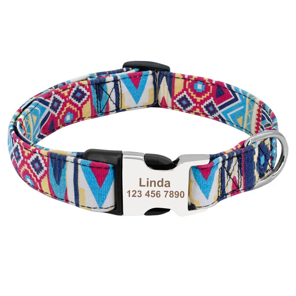 Personalized Nylon Tag Collar - Trendha