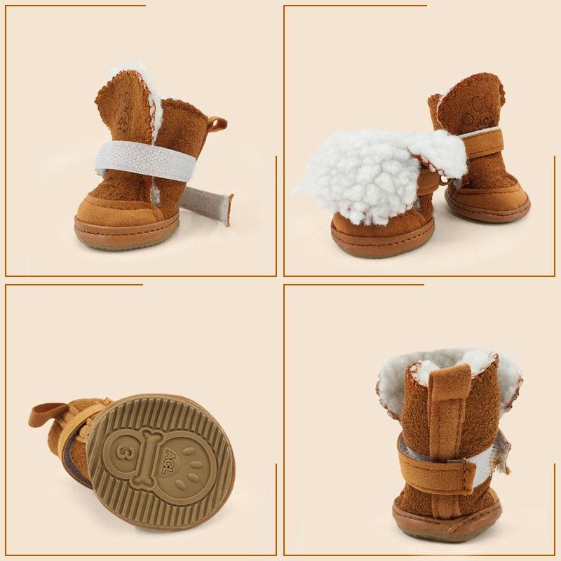Pet's Plush Winter Socks 4 Pcs Set
