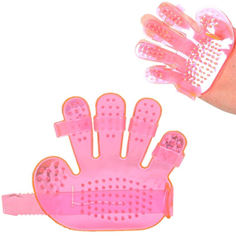 Pink Pet Grooming Glove