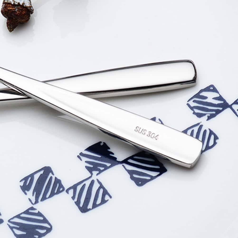 Set of Six Metal Coffee Spoons in Silver - Trendha