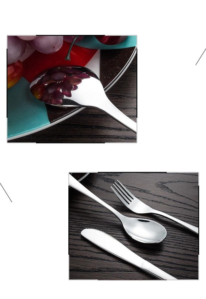 Silver Metal Cutlery Set - Trendha