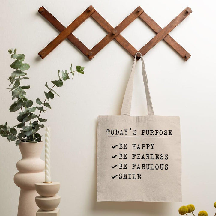 Today's Purpose Small Tote Bag - Quote Shopping Bag - Graphic Tote Bag - Trendha