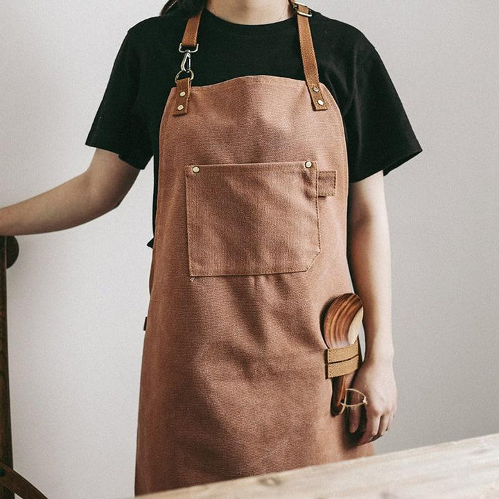 Unisex Canvas Barista Apron - Trendha