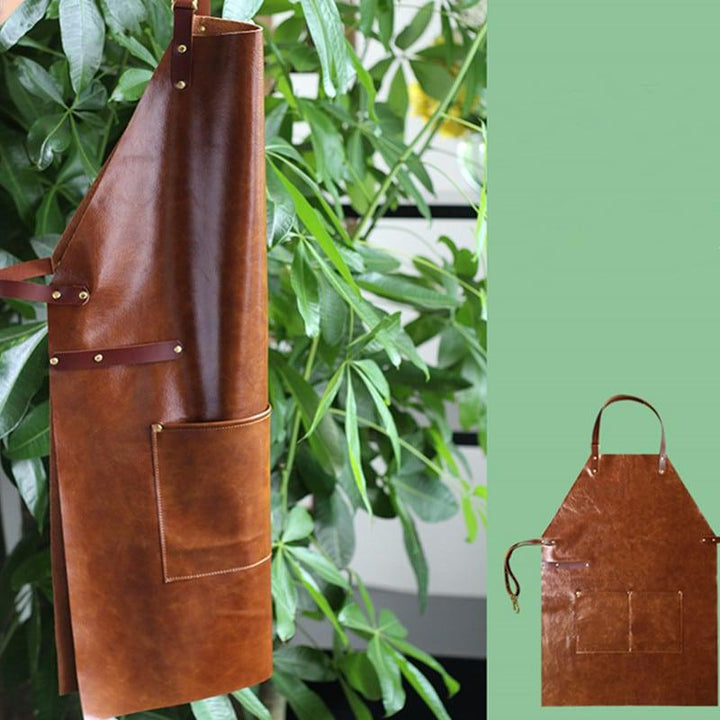 Unisex Leather Sleeveless Apron for Kitchen - Trendha