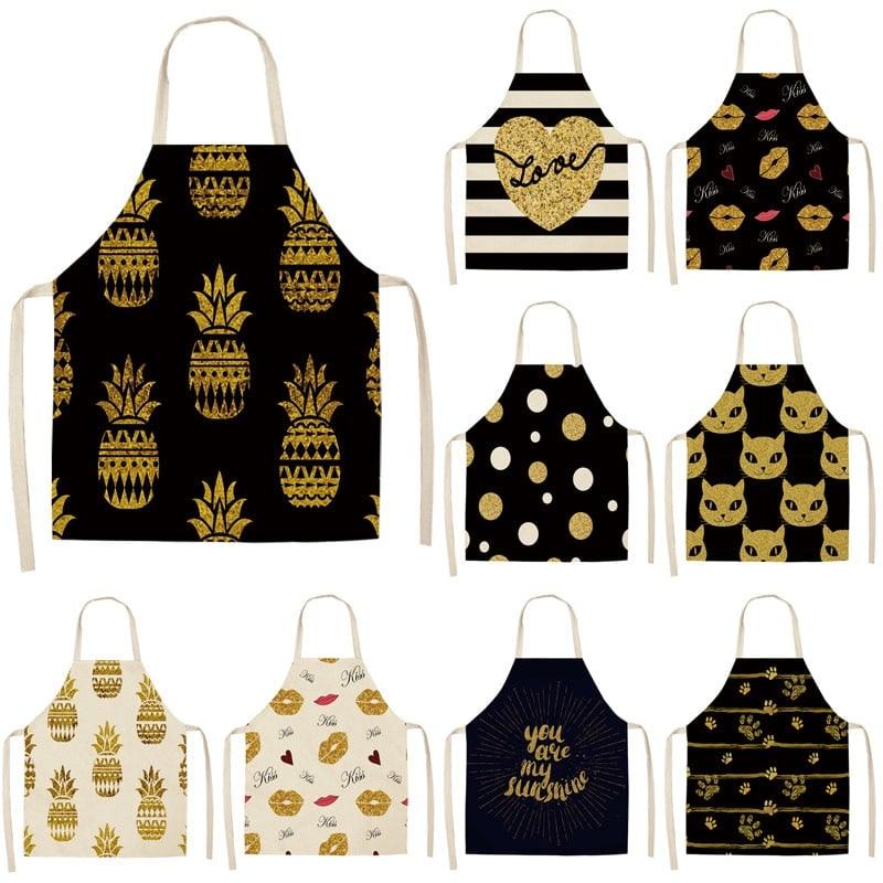Women's Bronze Patterned Kitchen Apron - Trendha