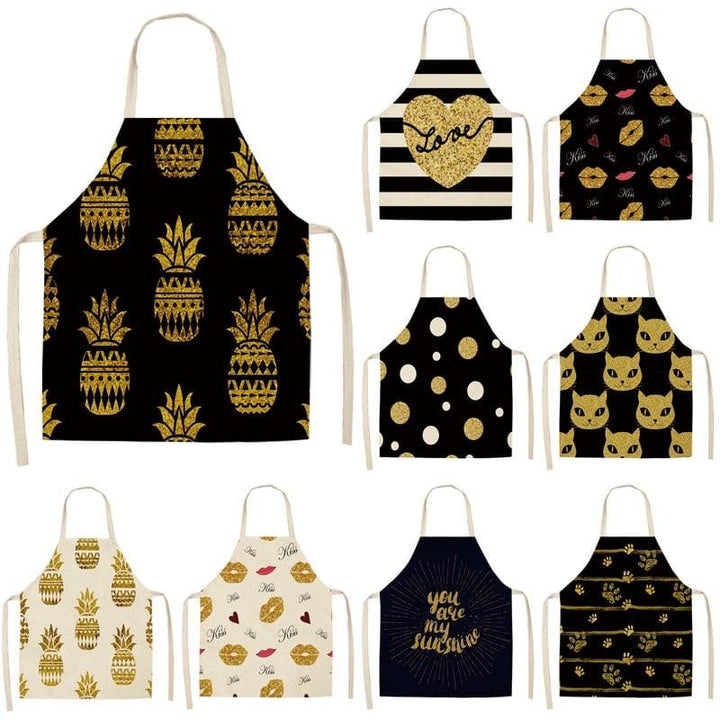 Women's Bronze Patterned Kitchen Apron - Trendha
