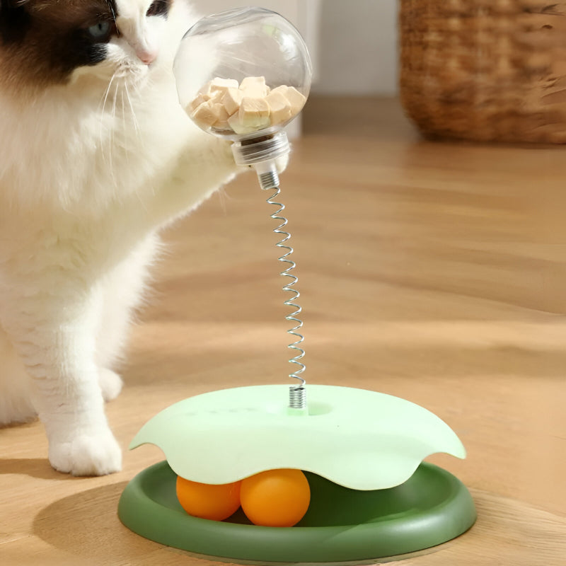 Interactive Tumbler Cat Toy with Food Dispenser