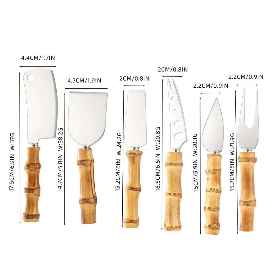 Bamboo Cheese Knives Set