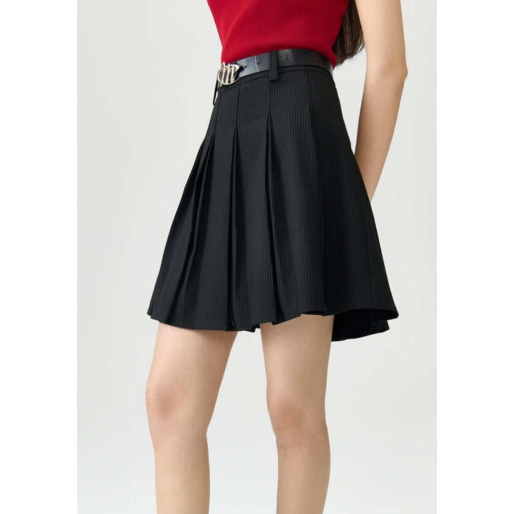 Retro High Waist A-Line Skirt