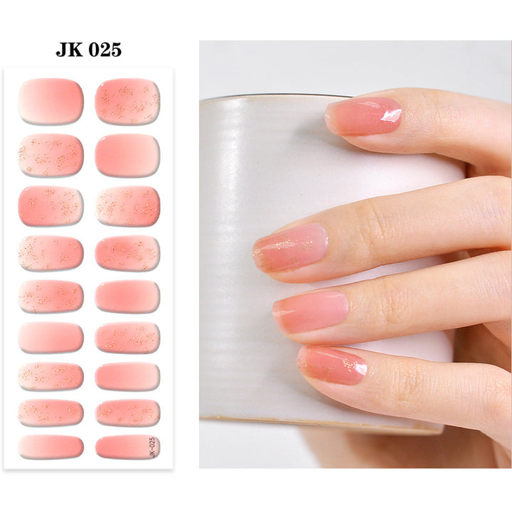 Pure Desire Wind Wear Nail Semi-baked UV Gel Nail Sticker Waterproof And Durable