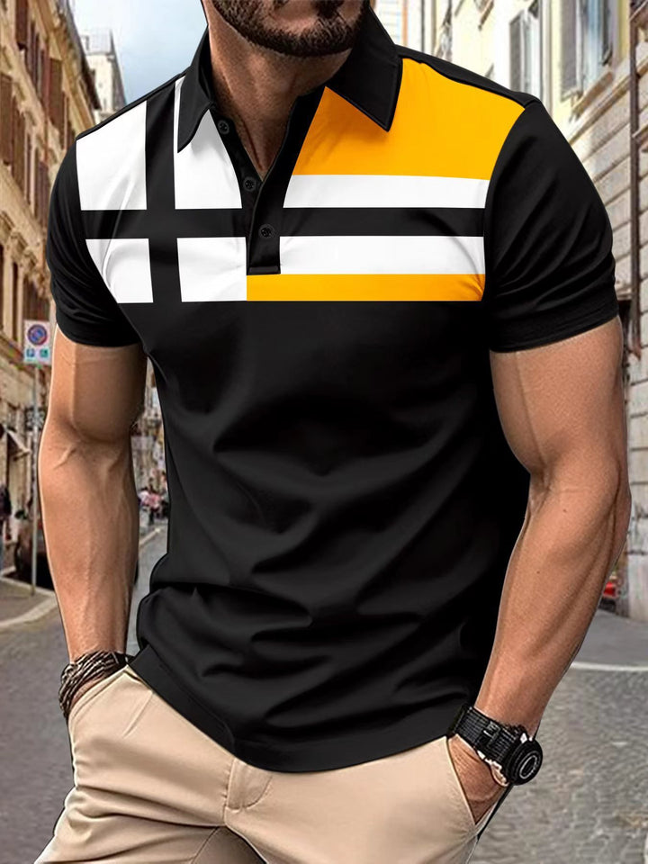 Men's Striped Printed Casual Top