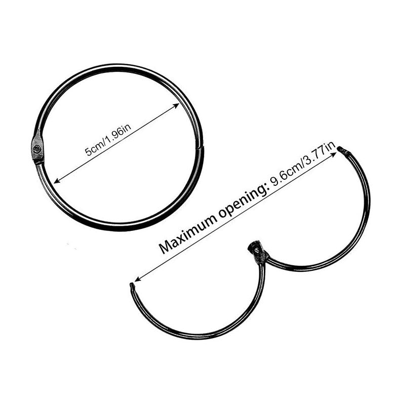 20-Piece 50mm Open Curtain Rings