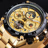 style: Gold face gold ribbon