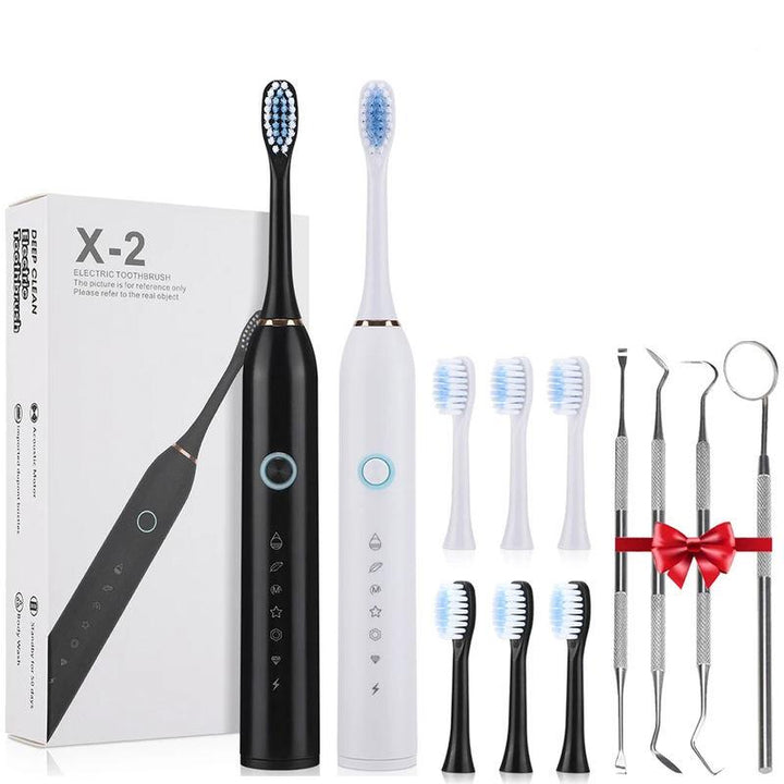 Rechargeable Sonic Electric Toothbrush with 6 Modes, Tartar Remover & Whitening Tool