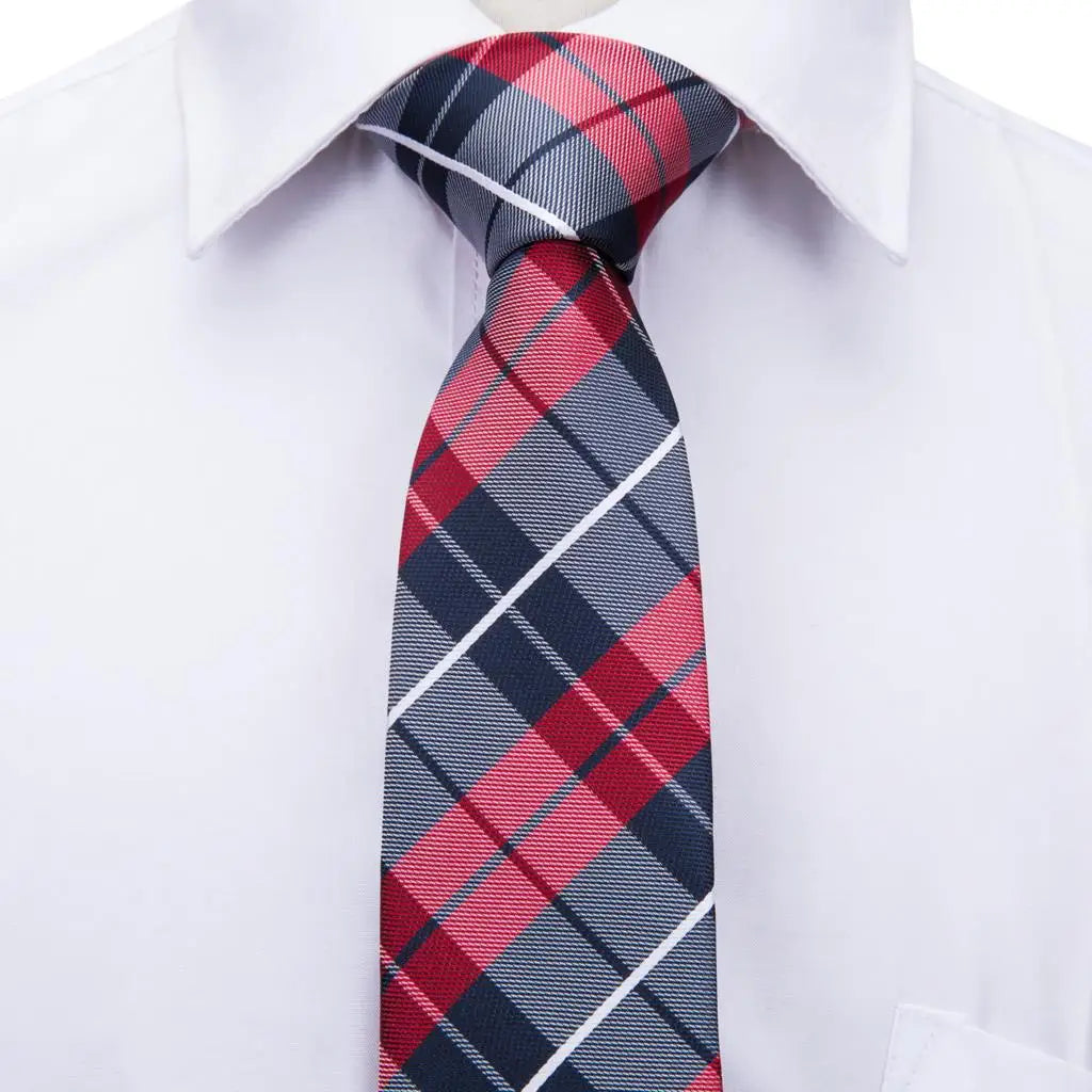 Luxury Plaid Silk Necktie