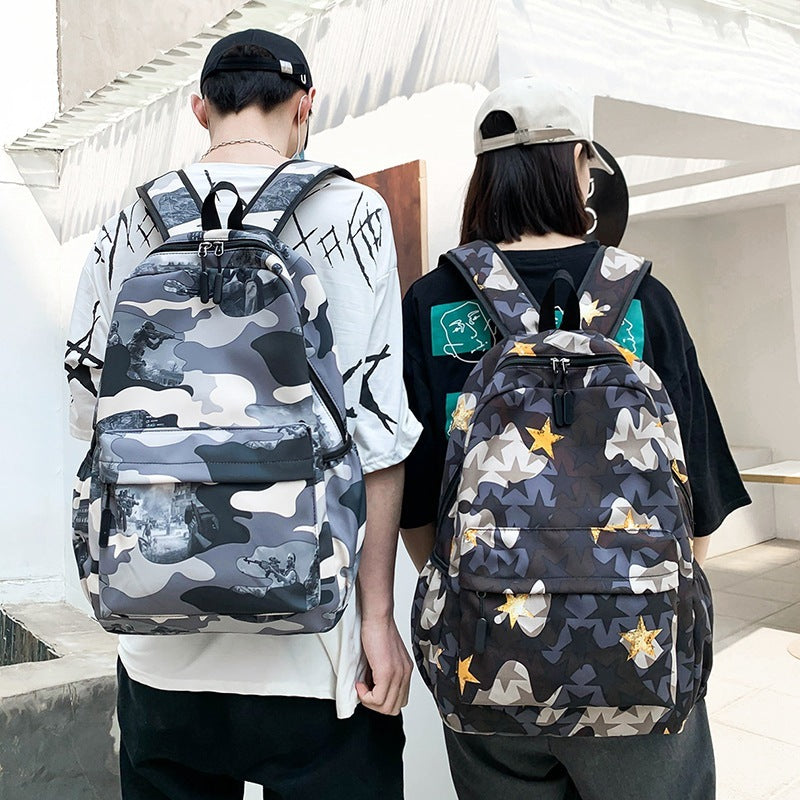 New Fashion Personalized Graffiti Large Capacity Canvas Backpack