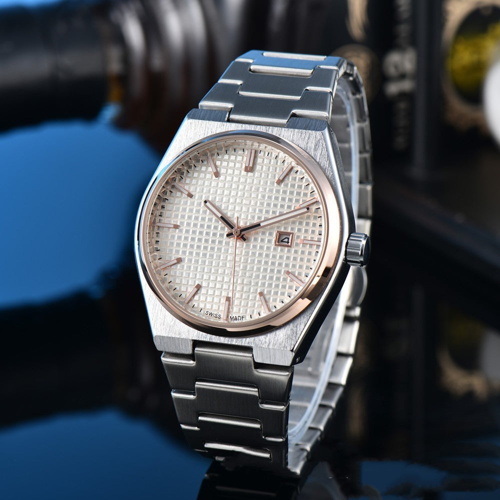 Business Casual Steel Belt Quartz Watch Men