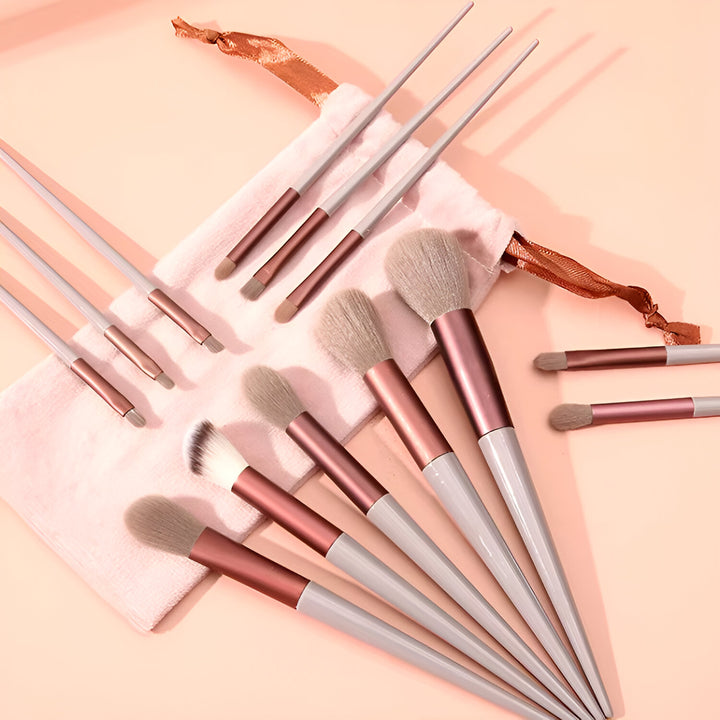 13-Piece Fluffy Soft Makeup Brush Set for Foundation, Blush, Eyeshadow