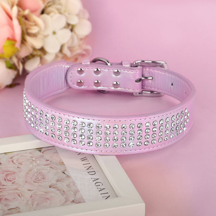 Bling Rhinestone Dog Collar for Medium and Large Dogs