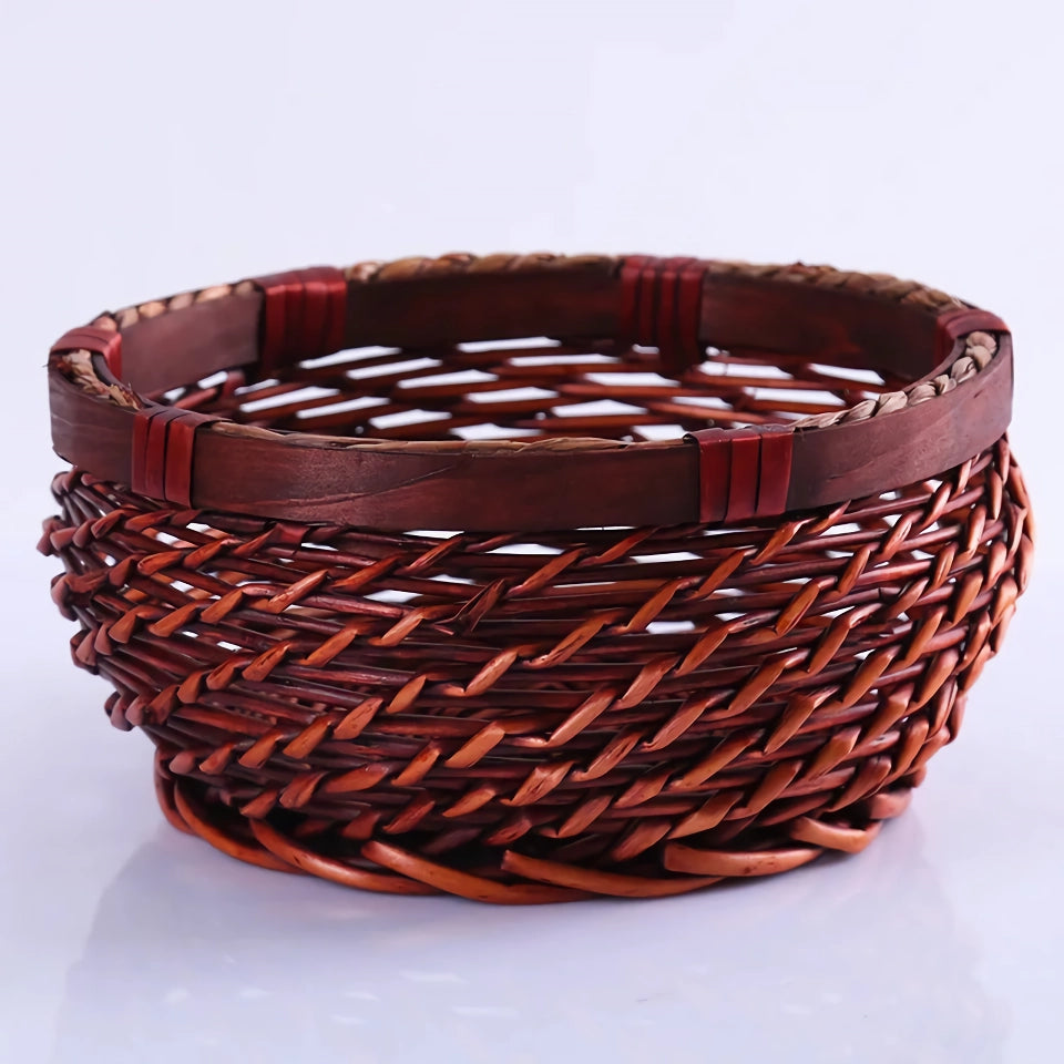 Hand-Woven Waterproof Wicker Storage Basket