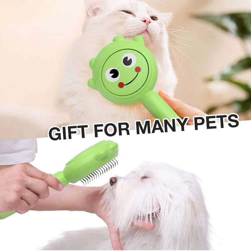 Self-Cleaning Pet Grooming Brush for Cats & Dogs