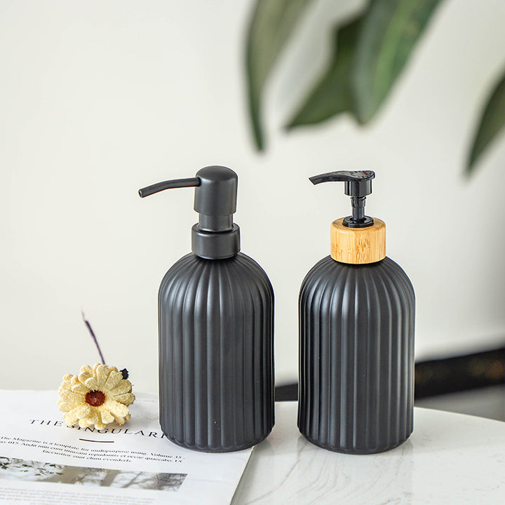 Elegant Glass Lotion and Soap Dispenser – Bathroom Essentials