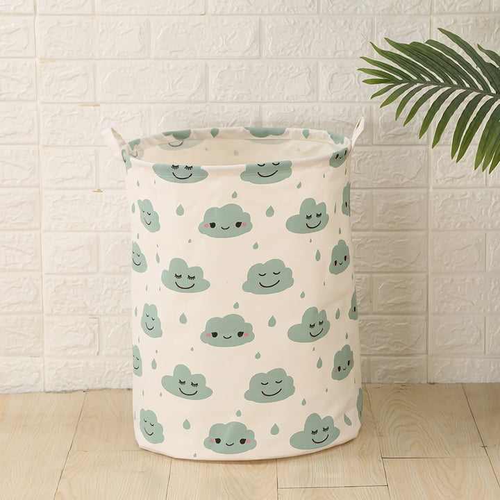 Large Foldable Cotton Linen Laundry Basket