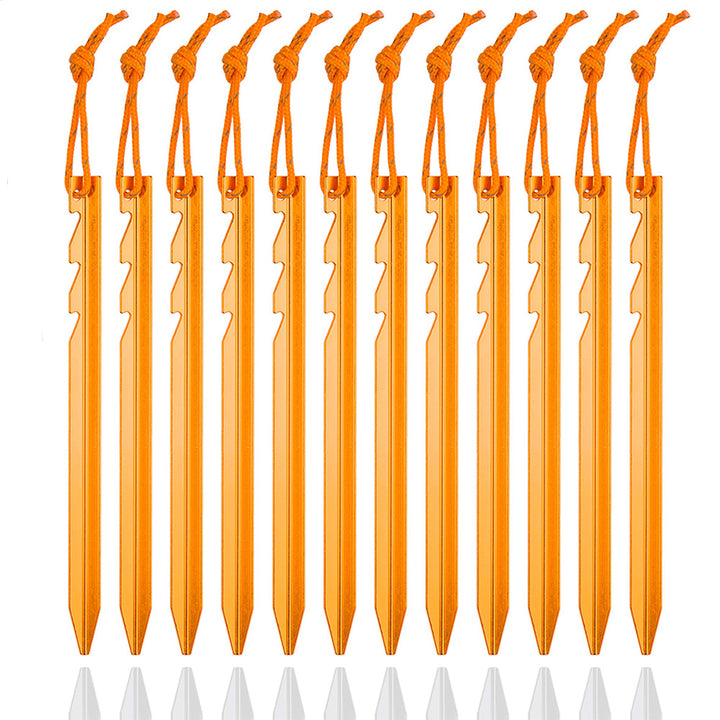 12-Pack Heavy Duty 7-Inch Aluminum Tent Stakes