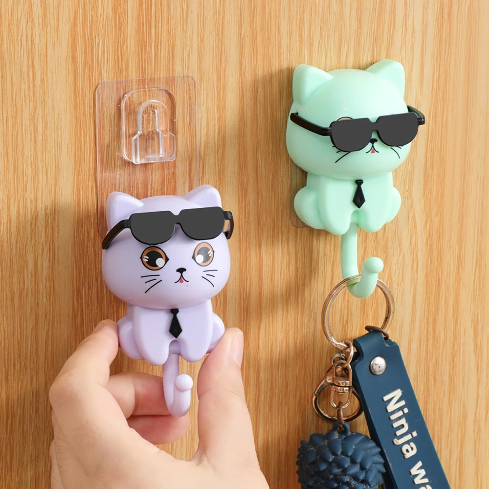 Adorable Cartoon Cat Coat Hook