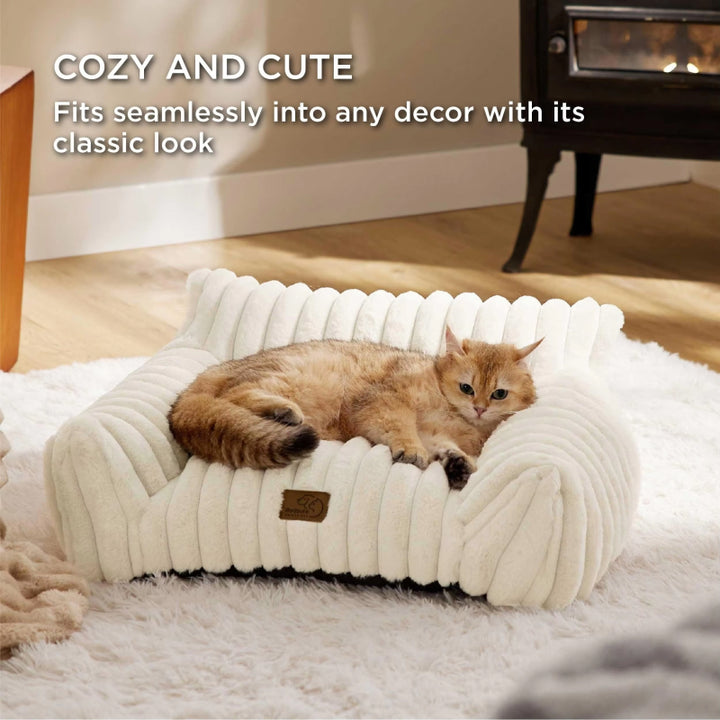 Warm Plush Cat and Dog Bed for Winter Comfort