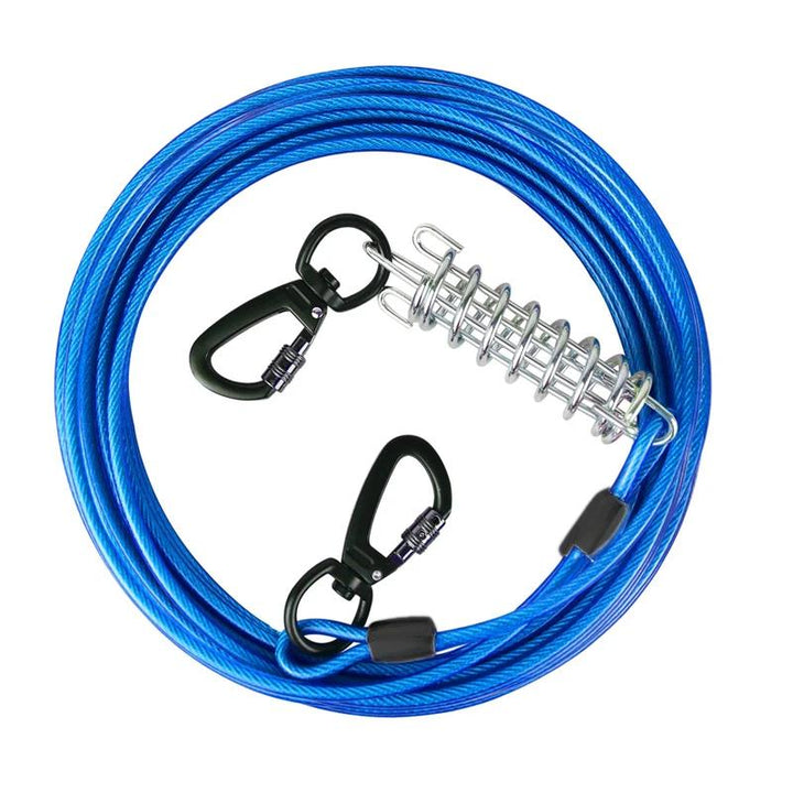 Heavy Duty Steel Dog Tie Out Cable with Durable Clips